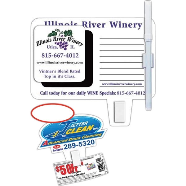 Picture frame and memo magnet with clip, wet erasable pen and... from ASI 68507 The Magnet Group / Magnet LLC™