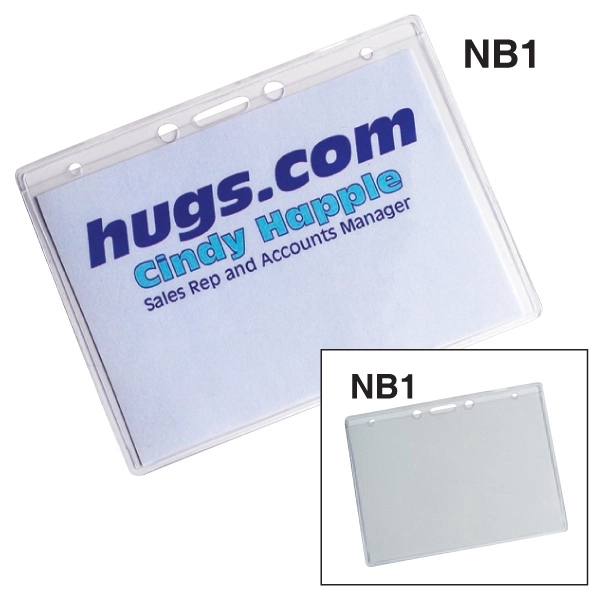 Clear vinyl badge with slot/chain holes on top, blank.... from ASI 49470 DEVARA