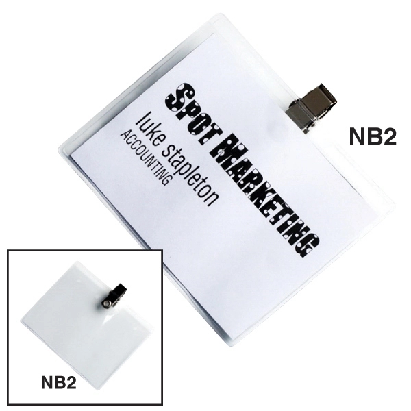 Clear vinyl badge holder with bulldog clip. Blank.... from ASI 49470 DEVARA