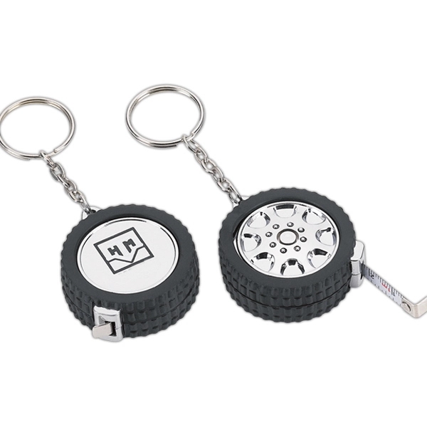 Tire shaped key chain with measuring tape.... from ASI 42920 Busrel Inc