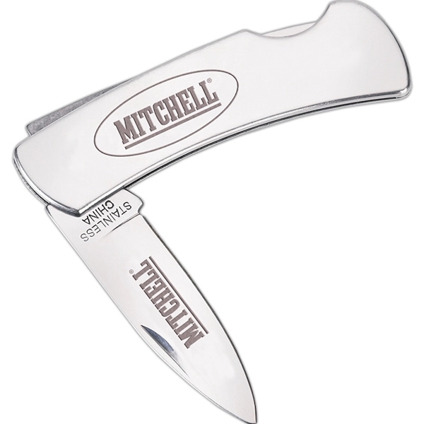 Stainless steel pocket knife.... from ASI 42920 Busrel Inc