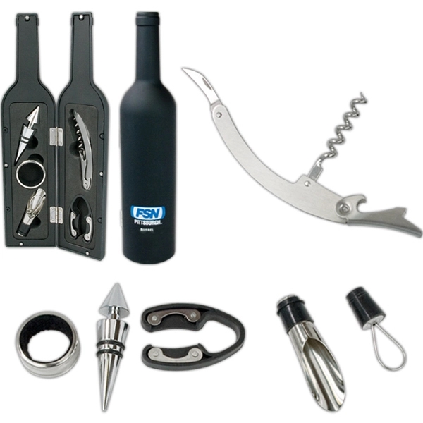 Bottle-Shaped Wine Service Set - 5 Piece.... from ASI 42920 Busrel Inc