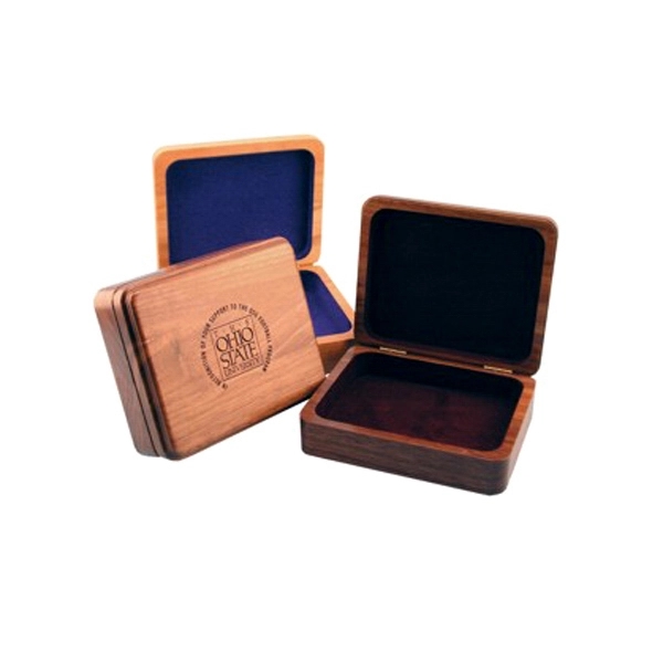 Wood presentation box with hidden hinge with interior flocking, 7 1/2"... from ASI 88156 Solid Dimensions Inc / Solid Dimensions Line