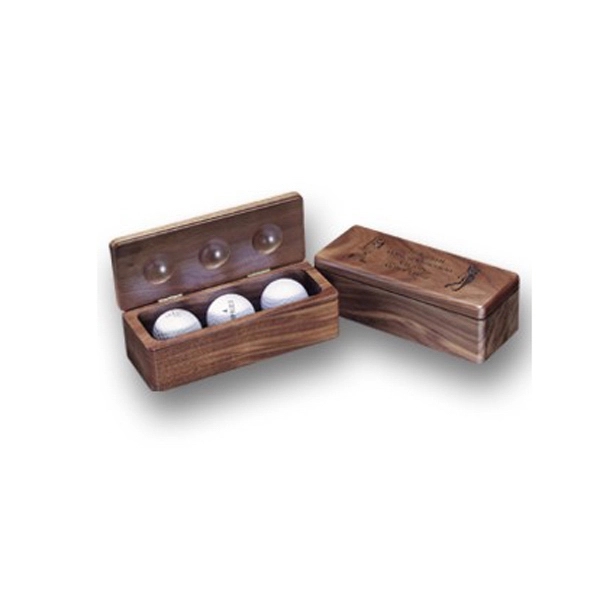 Wood golf ball box, holds three golf balls.... from ASI 88156 Solid Dimensions Inc / Solid Dimensions Line