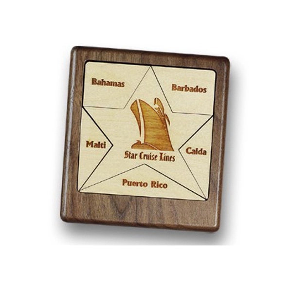 Laser cut jigsaw puzzle on solid wood base.... from ASI 88156 Solid Dimensions Inc / Solid Dimensions Line