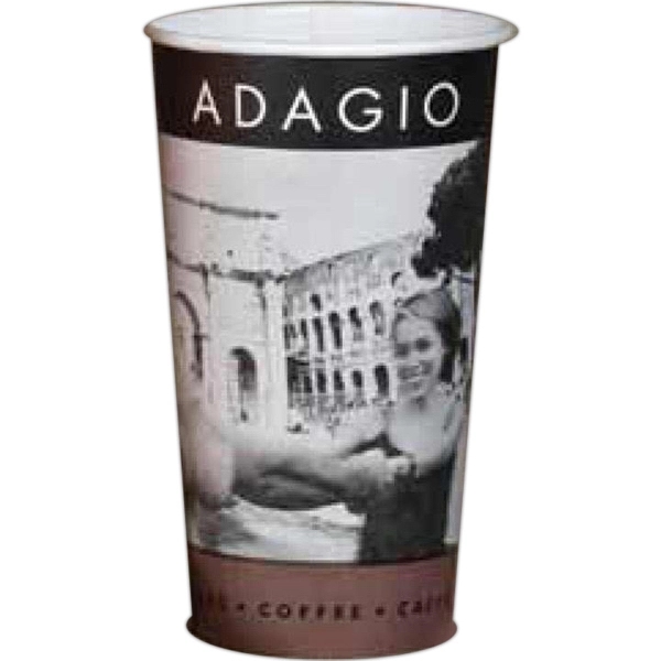 16 oz. Paper Cup with full wrap, top to bottom imprint... from ASI 79933 Prorose Inc / ProRose