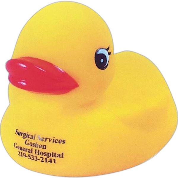 Regular squeaking rubber duck toy, balanced for floating.... from ASI 31977 Adline Industries Inc
