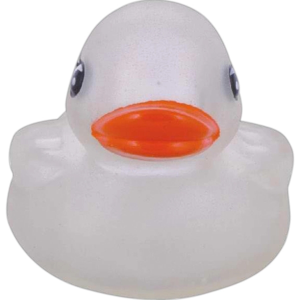 Clear squeaking rubber duck toy, balanced for floating.... from ASI 31977 Adline Industries Inc