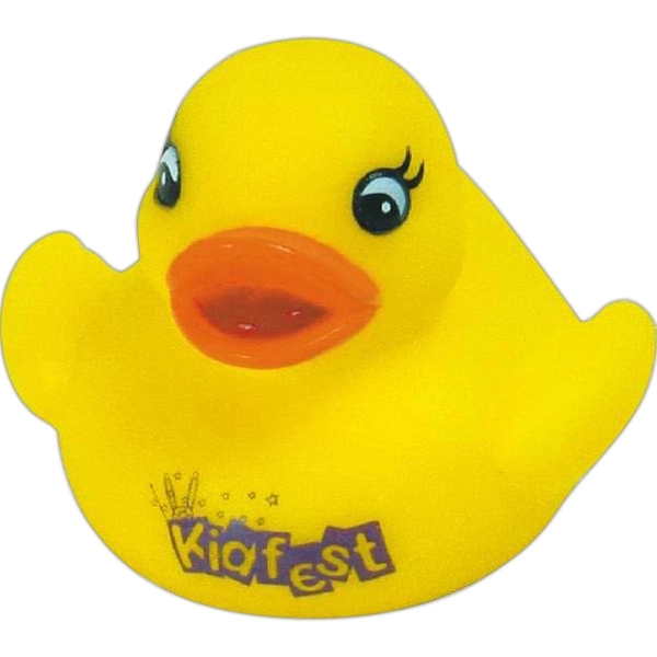 Mini squeaking rubber duck toys, balanced for floating.... from ASI 31977 Adline Industries Inc