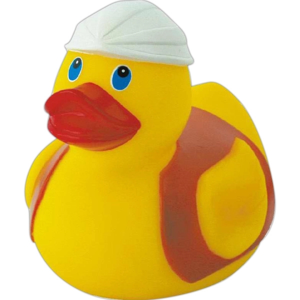 Big rubber safety designed squeaking duck toy, balanced for floating.... from ASI 31977 Adline Industries Inc