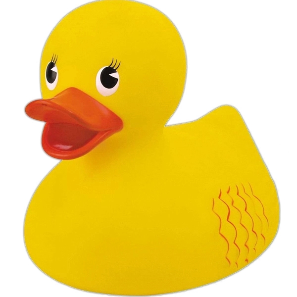 Giant yellow squeaking rubber duck toy, balanced for floating.... from ASI 31977 Adline Industries Inc