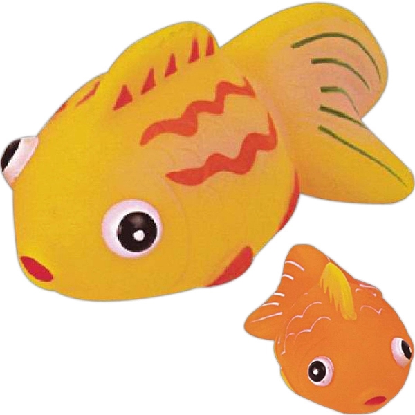Rubber tropical fish squeaking toy, balanced for floating.... from ASI 31977 Adline Industries Inc