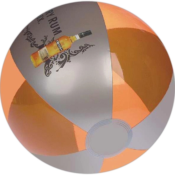 Inflatable translucent color and silver beach ball, 16".... from ASI 31977 Adline Industries Inc