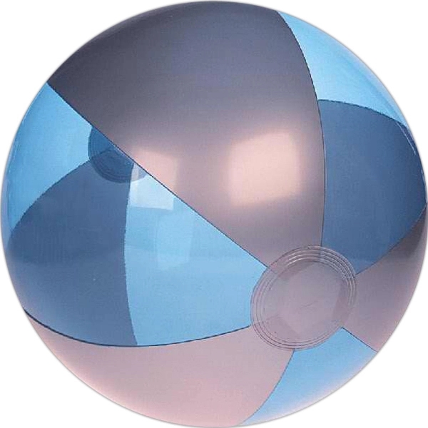 Inflatable translucent color and silver beach ball, 16".... from ASI 31977 Adline Industries Inc