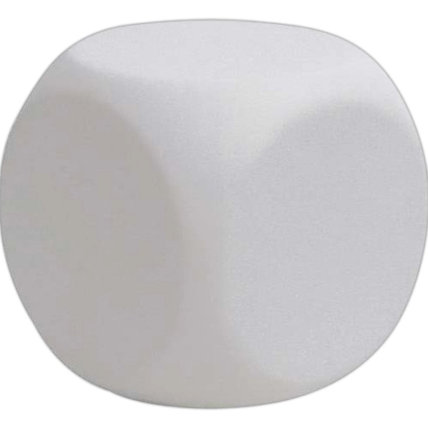 White rounded cube shaped stress reliever.... from ASI 31977 Adline Industries Inc