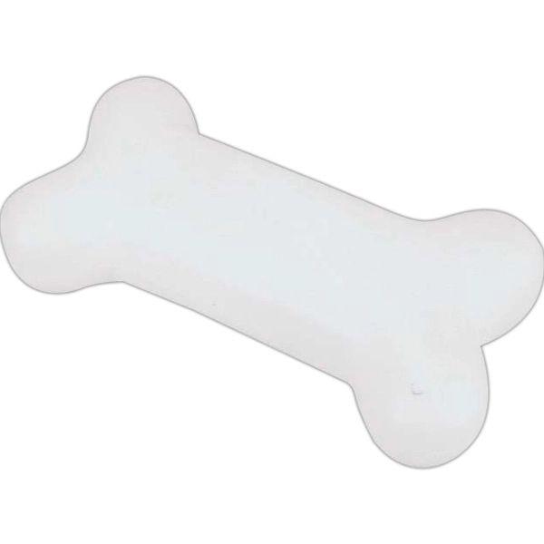 White dog bone shaped stress reliever.... from ASI 31977 Adline Industries Inc
