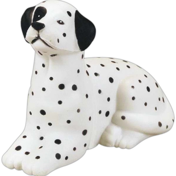 White dalmatian dog shaped stress reliever with black markings.... from ASI 31977 Adline Industries Inc