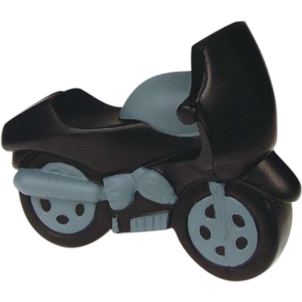 Black motorcycle stress reliever with gray markings.... from ASI 31977 Adline Industries Inc