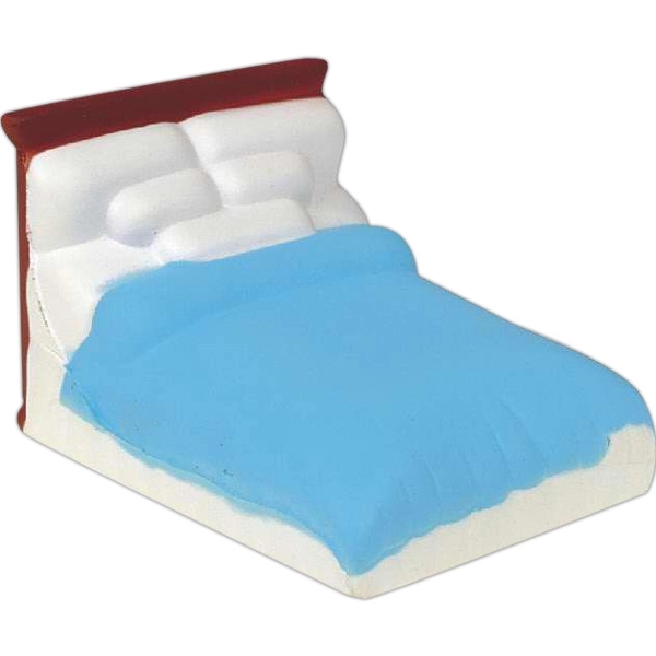 Blue and white bed stress reliever with a brown frame.... from ASI 31977 Adline Industries Inc