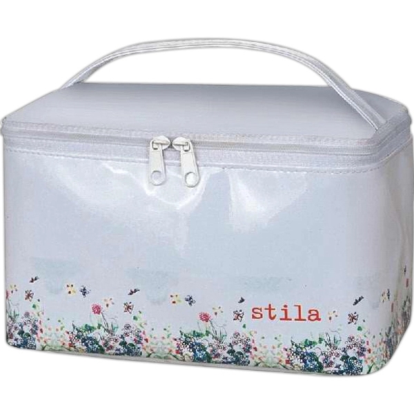 Patent leather cosmetic case with zippered closure.... from ASI 31977 Adline Industries Inc