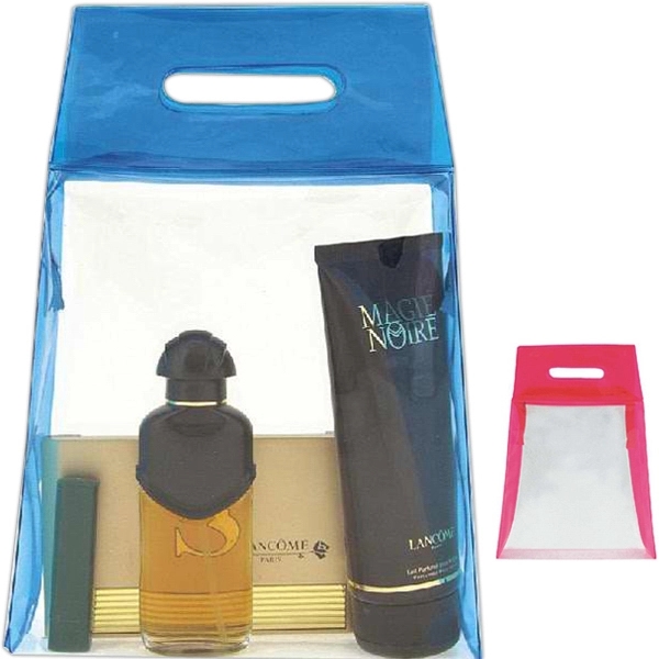 Clear bag with die cut handles and zipper closure.... from ASI 31977 Adline Industries Inc