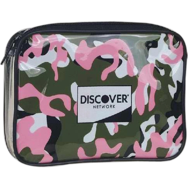 Camo camouflage and clear vinyl cosmetic bag.... from ASI 31977 Adline Industries Inc
