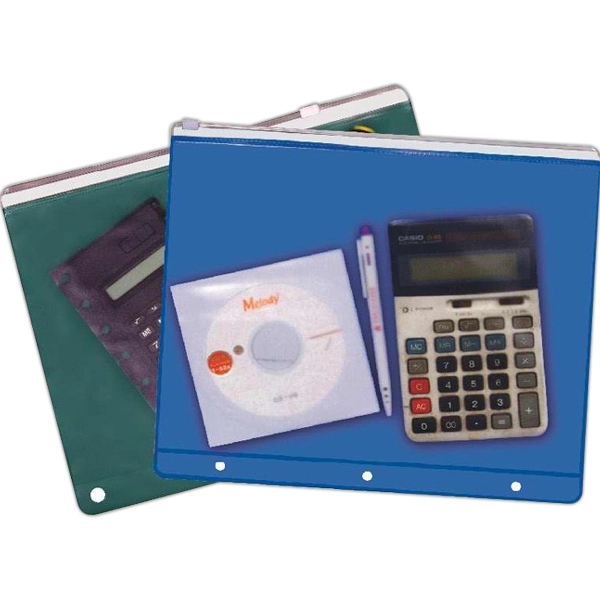 Vinyl 3-ring binder bag with slide zipper closure.... from ASI 31977 Adline Industries Inc