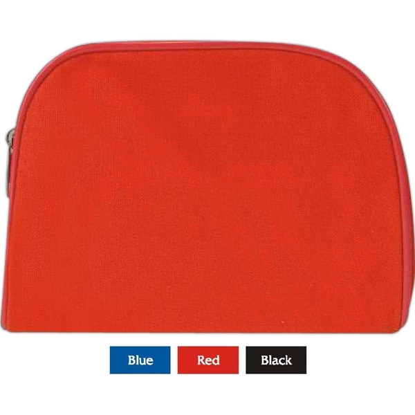 Durable cotton cosmetic pouch with wrap around zipper.... from ASI 31977 Adline Industries Inc