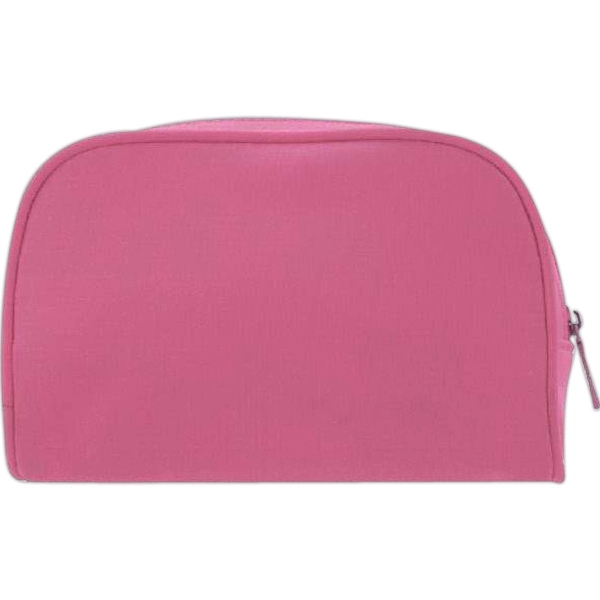 Personalized micro fabric cosmetic bag with zipper closure across top.... from ASI 31977 Adline Industries Inc