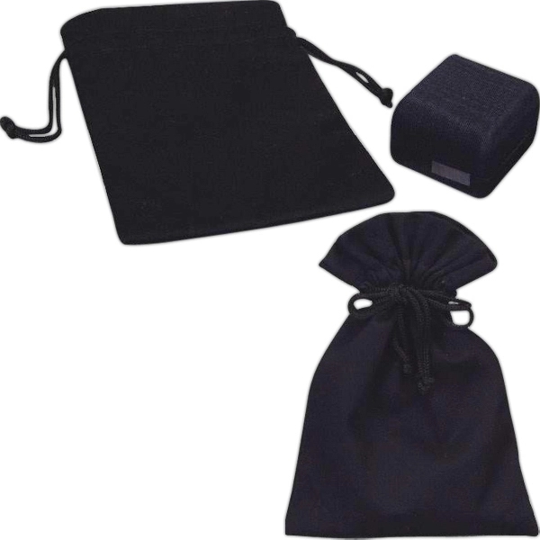 Stylish poly cotton jewelry accessory drawstring pouch.... from ASI 31977 Adline Industries Inc