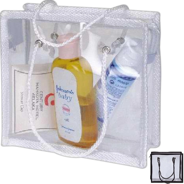 Clear carry all bag of vinyl construction with zipper closure and... from ASI 31977 Adline Industries Inc