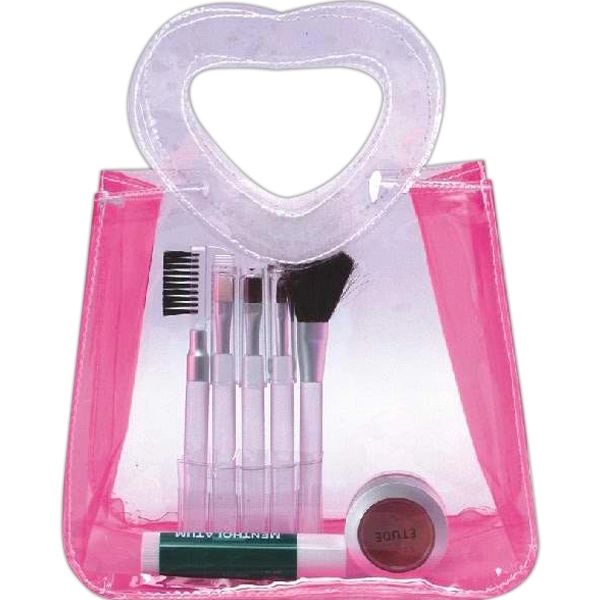 Clear vinyl see-through hand bag with heart shape handle.... from ASI 31977 Adline Industries Inc