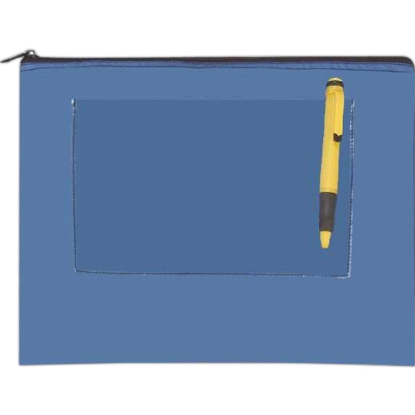 Large nylon zippered pouch with vinyl window.... from ASI 31977 Adline Industries Inc