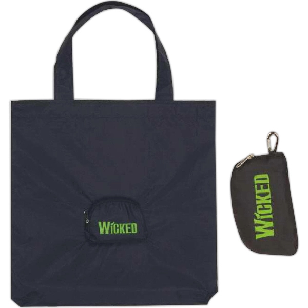 Foldable nylon tote bag with clip.... from ASI 31977 Adline Industries Inc