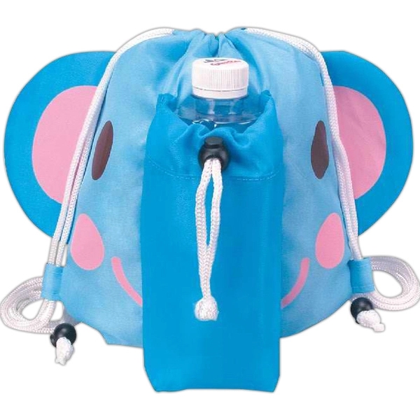 Adorable 210 denier nylon child size elephant backpack with drawstring.... from ASI 31977 Adline Industries Inc