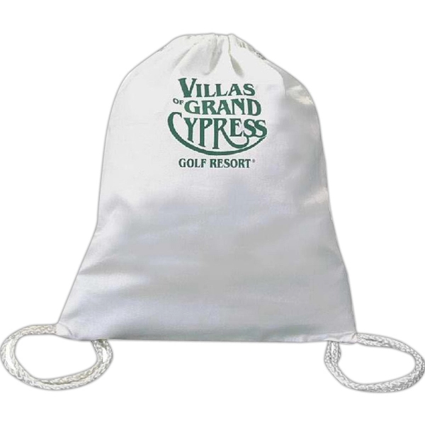 Classy drawstring backpack in 300 count Egyptian cotton.... from ASI 31977 Adline Industries Inc