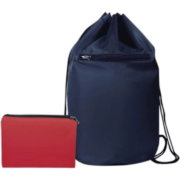 Foldable 420 denier nylon backpack with drawstring closure top.... from ASI 31977 Adline Industries Inc