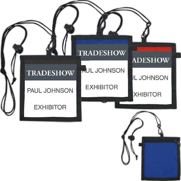 Lightweight 420 denier nylon badge holder with clear front pocket.... from ASI 31977 Adline Industries Inc