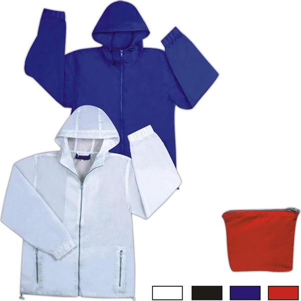 Foldable nylon single wind jacket with hood.... from ASI 31977 Adline Industries Inc
