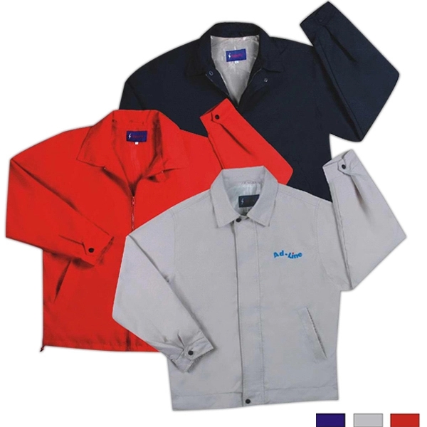 Soft coated micro fiber jacket with full zipper and nylon lining.... from ASI 31977 Adline Industries Inc