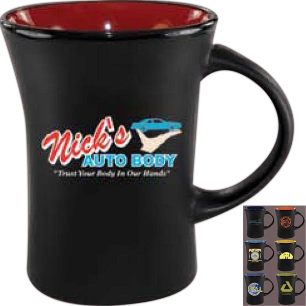 Matte black 10 oz cup with colored inside.... from ASI 42440 W C Bunting Co / Buntingware™