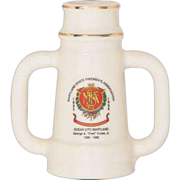 Fire hose tip shaped 15 oz. ivory stein, 6 3/4".... from ASI 42440 W C Bunting Co / Buntingware (TM)