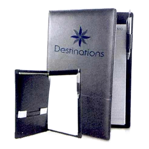 9.5" x 12.75" stitched leather portfolio.... from ASI 39552 BEL Promo