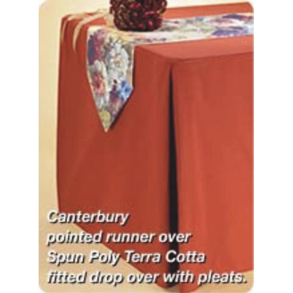 Polyester tablecloth with fitted drop over with pleats, fits standard 8ft... from ASI 57713 Glow Promotions / Glow Promotions