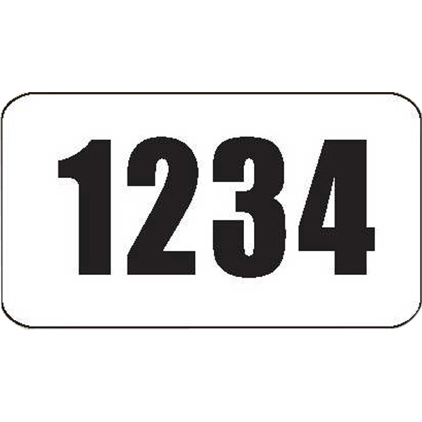 Adhesive numbers with rounded corners and black 2.75" numerals, no custom... from ASI 37235 The Athletic Line
