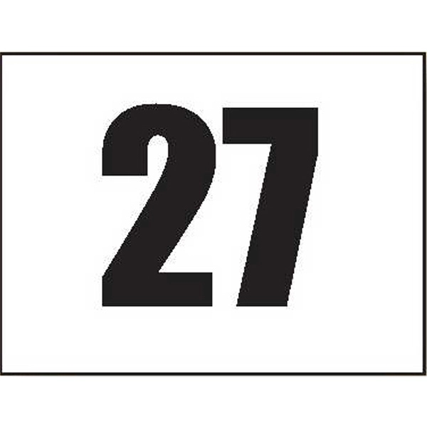 Helmet numbers with black numerals, self adhesive.... from ASI 37235 The Athletic Line