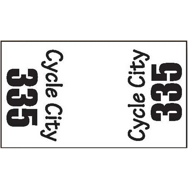 Adhesive frame number with black numerals in two positions.... from ASI 37235 The Athletic Line