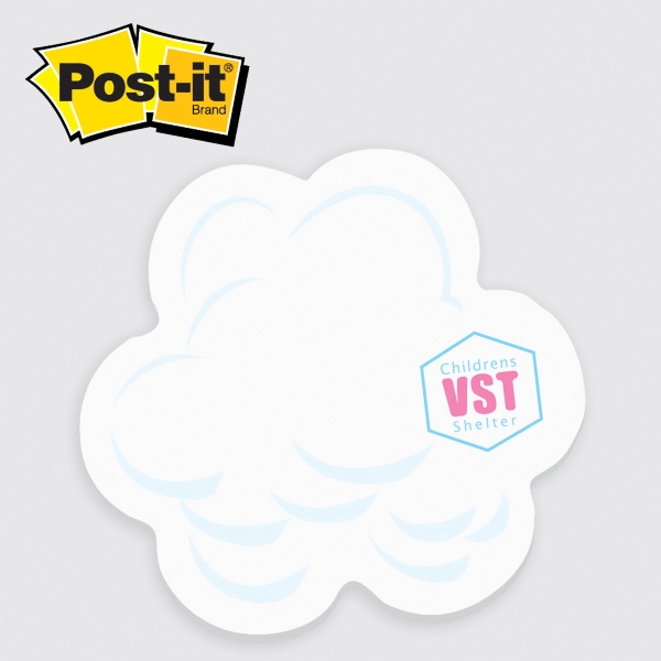 Post It  - Die cut note. Cloud. Large (25 sheets... from ASI 91240 3M/Promotional Markets Dept