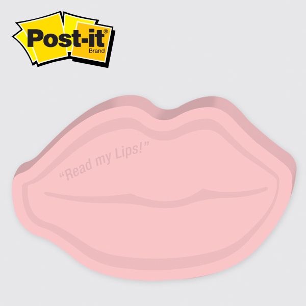 Post It  - Die cut note. Lip sticky notes... from ASI 91240 3M/Promotional Markets Dept