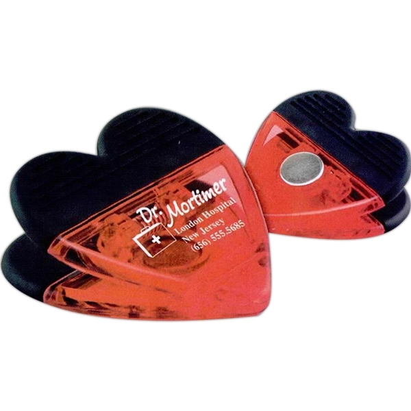 Heart shaped magnetic clip with black grip.... from ASI 62190 Illini